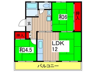 西小中台団地の物件間取画像